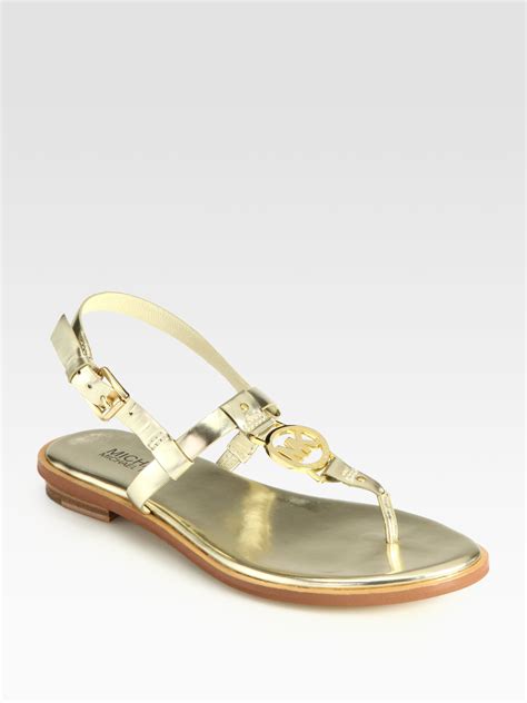 michael kors knit sneakers gold|Michael Kors gold sandals sale.